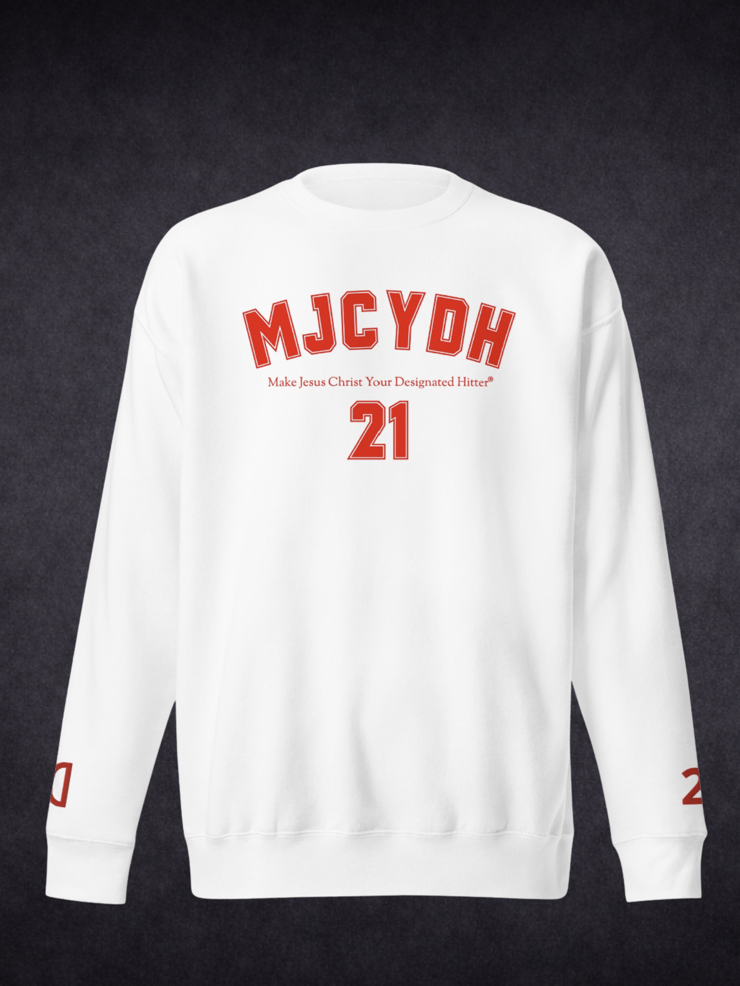Step Up To The Plate – MJCYDH Custom Testimony Sweatshirt